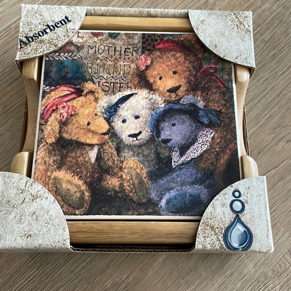 Absorbent stone coasters